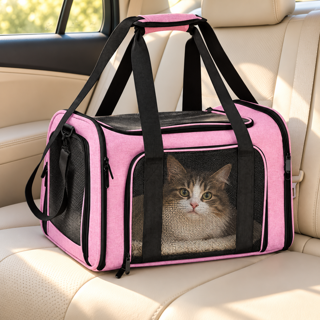 TSA Airline-Approved Soft-Sided Pet Carrier Breathable