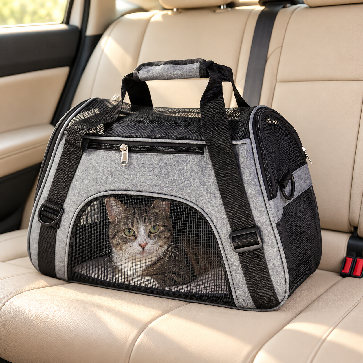 Foldable Mesh Pet Carrier Bag