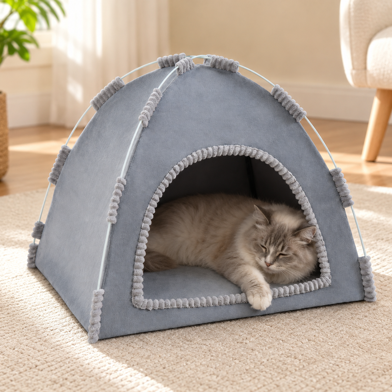 Cat Tent Bed – Cozy Enclosed Cat & Dog House