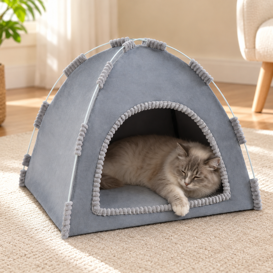 Cat Tent Bed – Cozy Enclosed Cat & Dog House