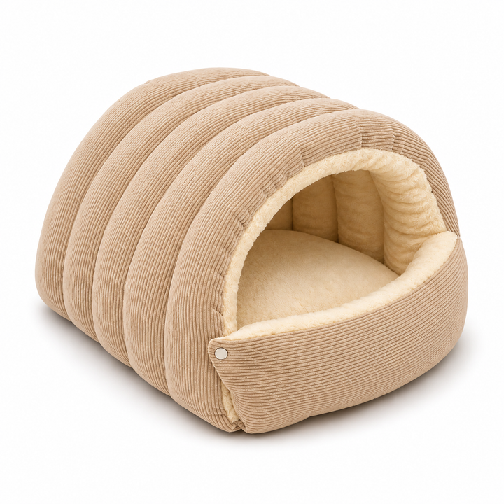 Cozy Cave Cat Bed – Enclosed Plush Sleeping Nest