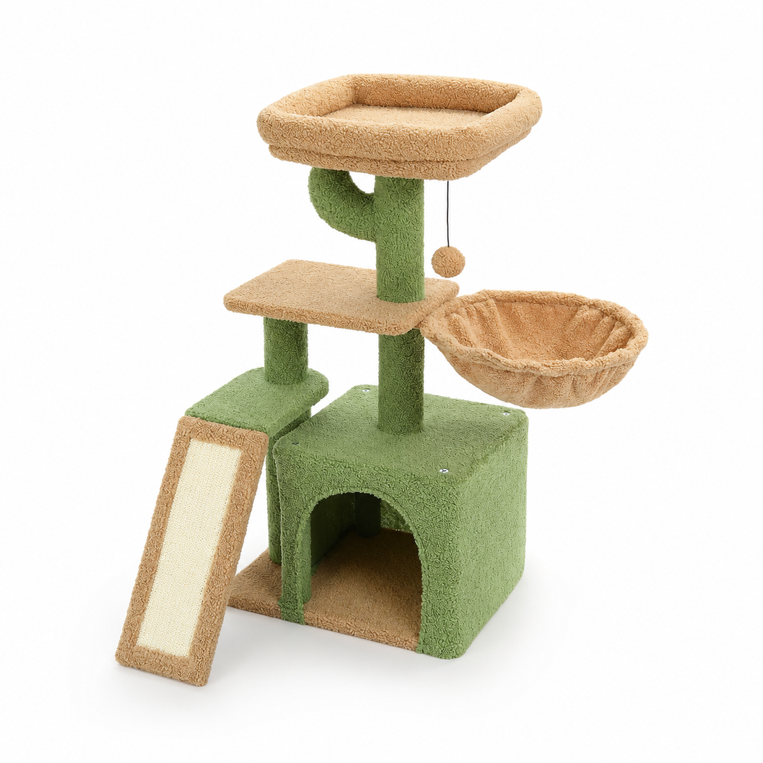 3-Tier Cat Tree with Ramp, Hammock & Perch
