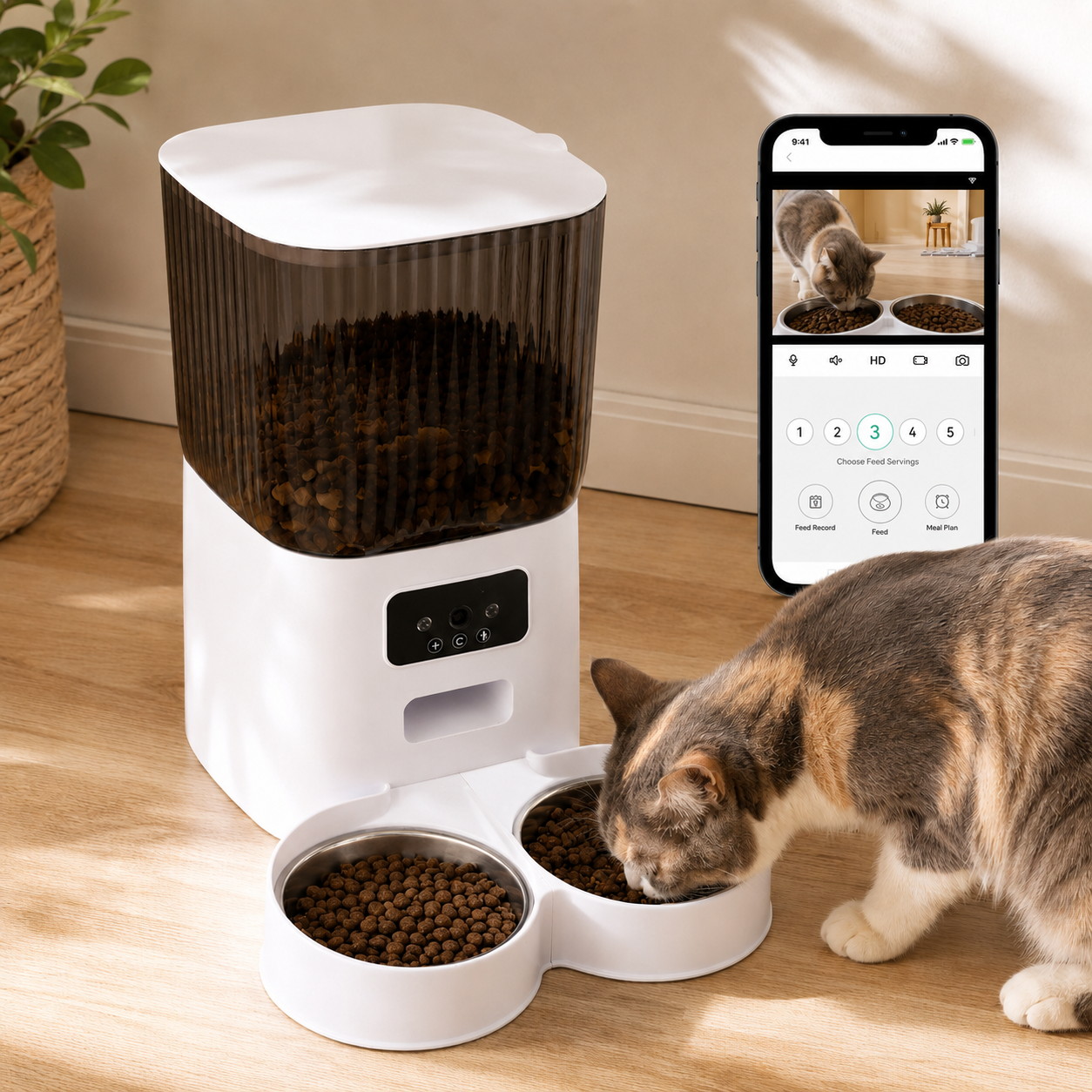 5L Automatic Pet Feeder with Camera Option