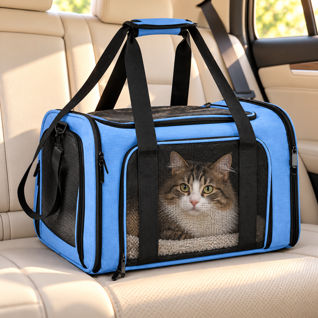 TSA Airline-Approved Soft-Sided Pet Carrier Breathable