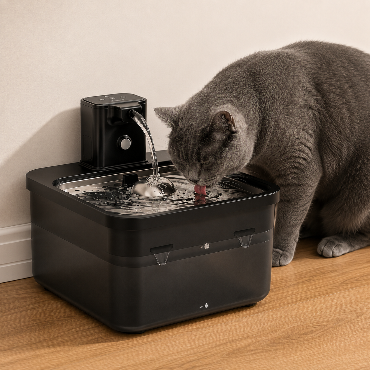 2.5L Wireless Cat Water Fountain with Motion Sensor