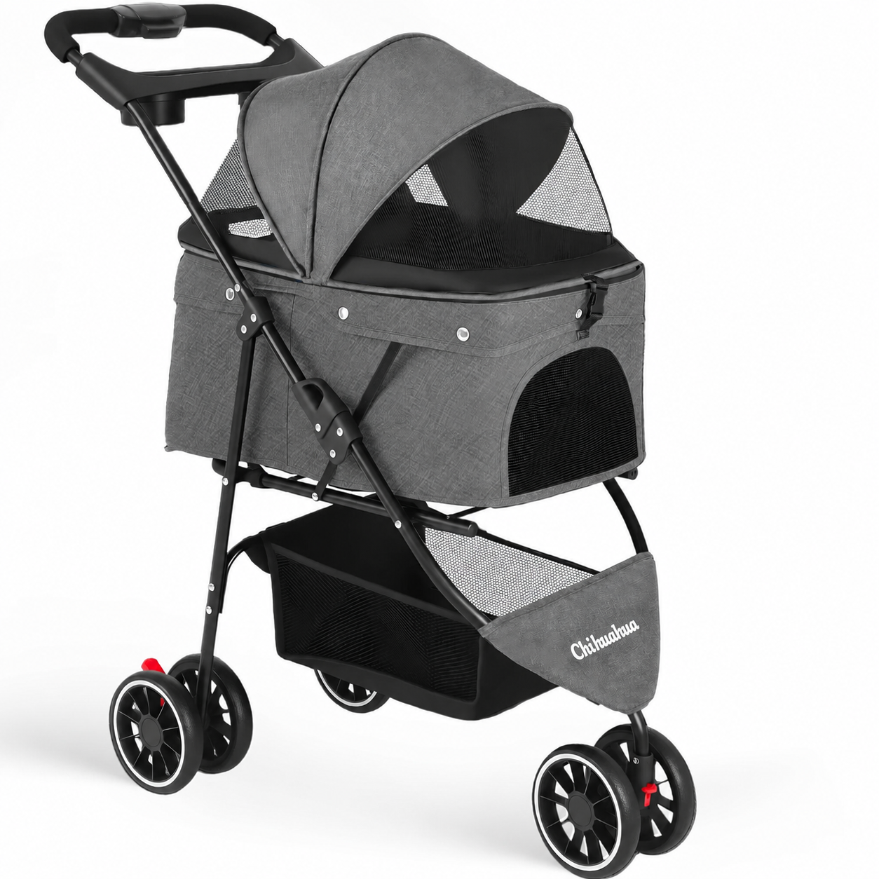 3-Wheel Pet Stroller for Small Dogs and Cats