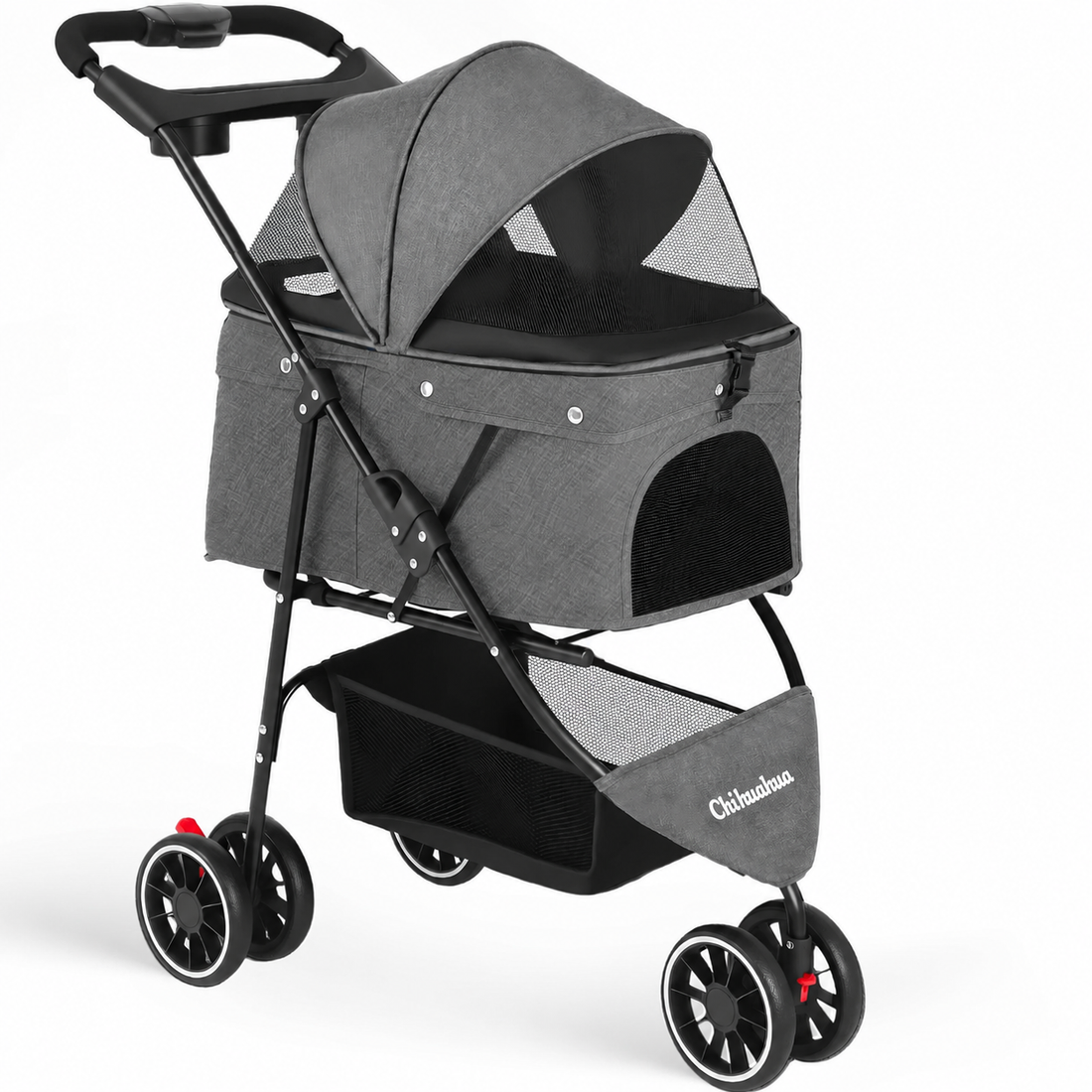 3-Wheel Pet Stroller for Small Dogs and Cats
