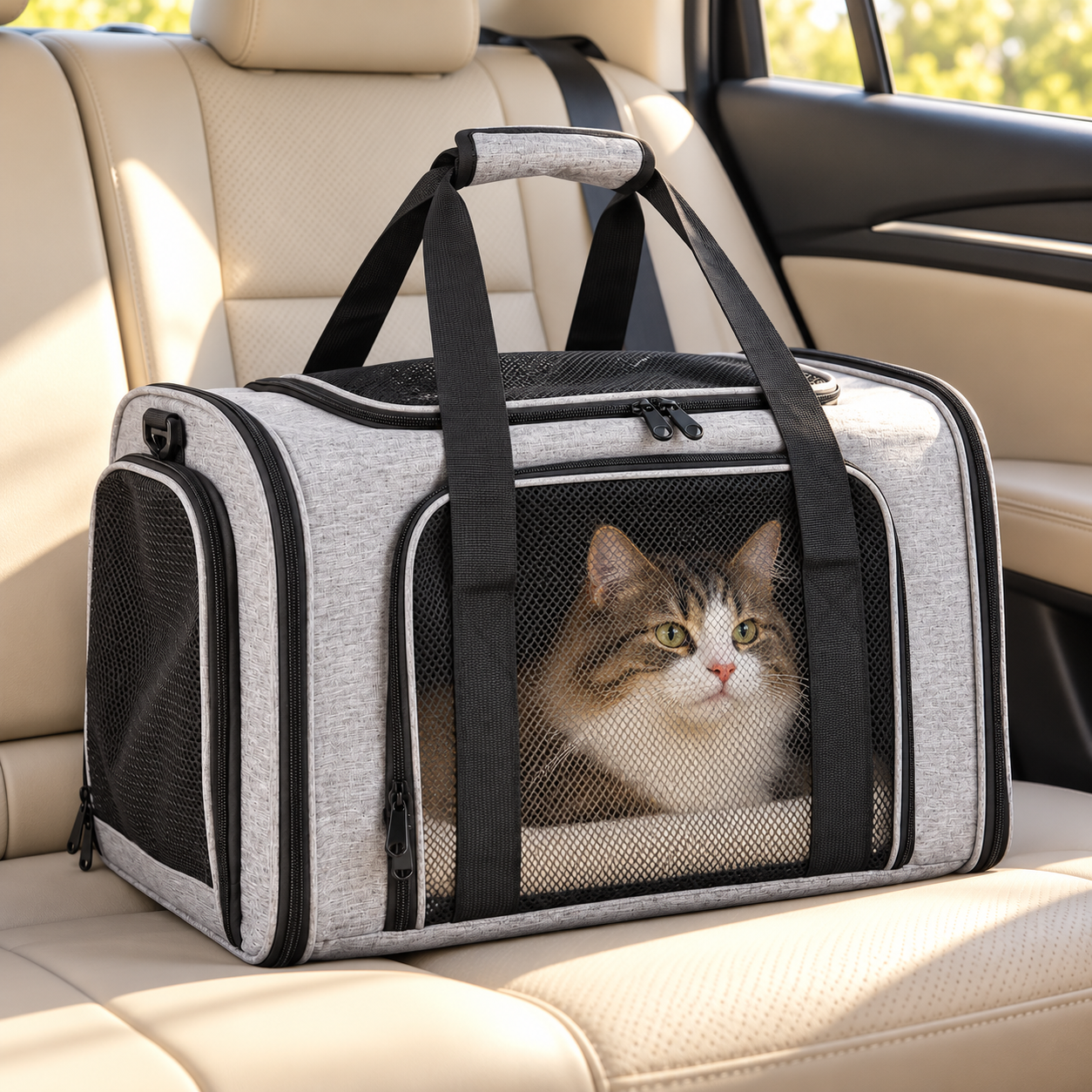 TSA Airline-Approved Soft-Sided Pet Carrier Breathable