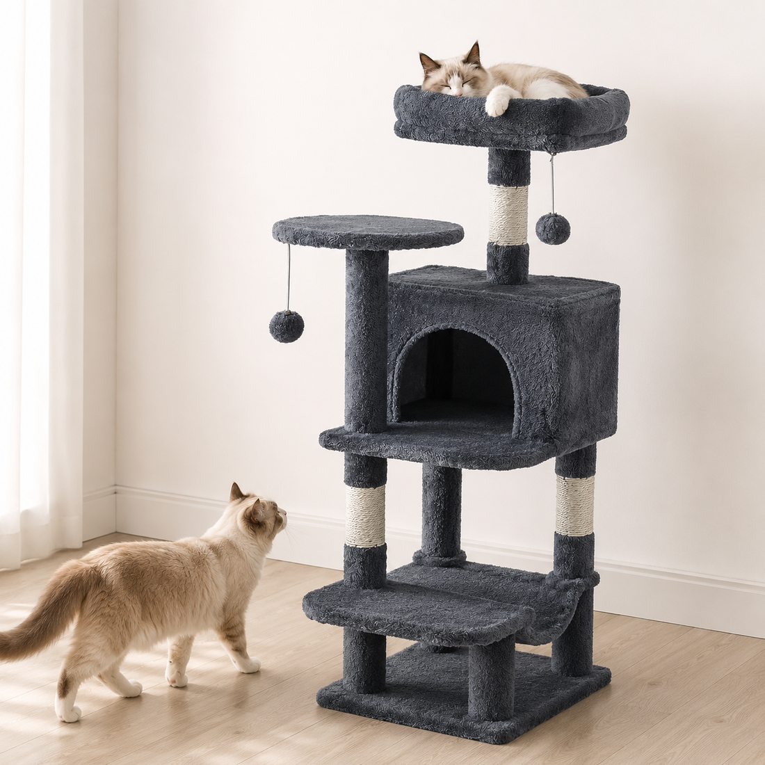 44in Tall Multi-Cat Climbing Tower