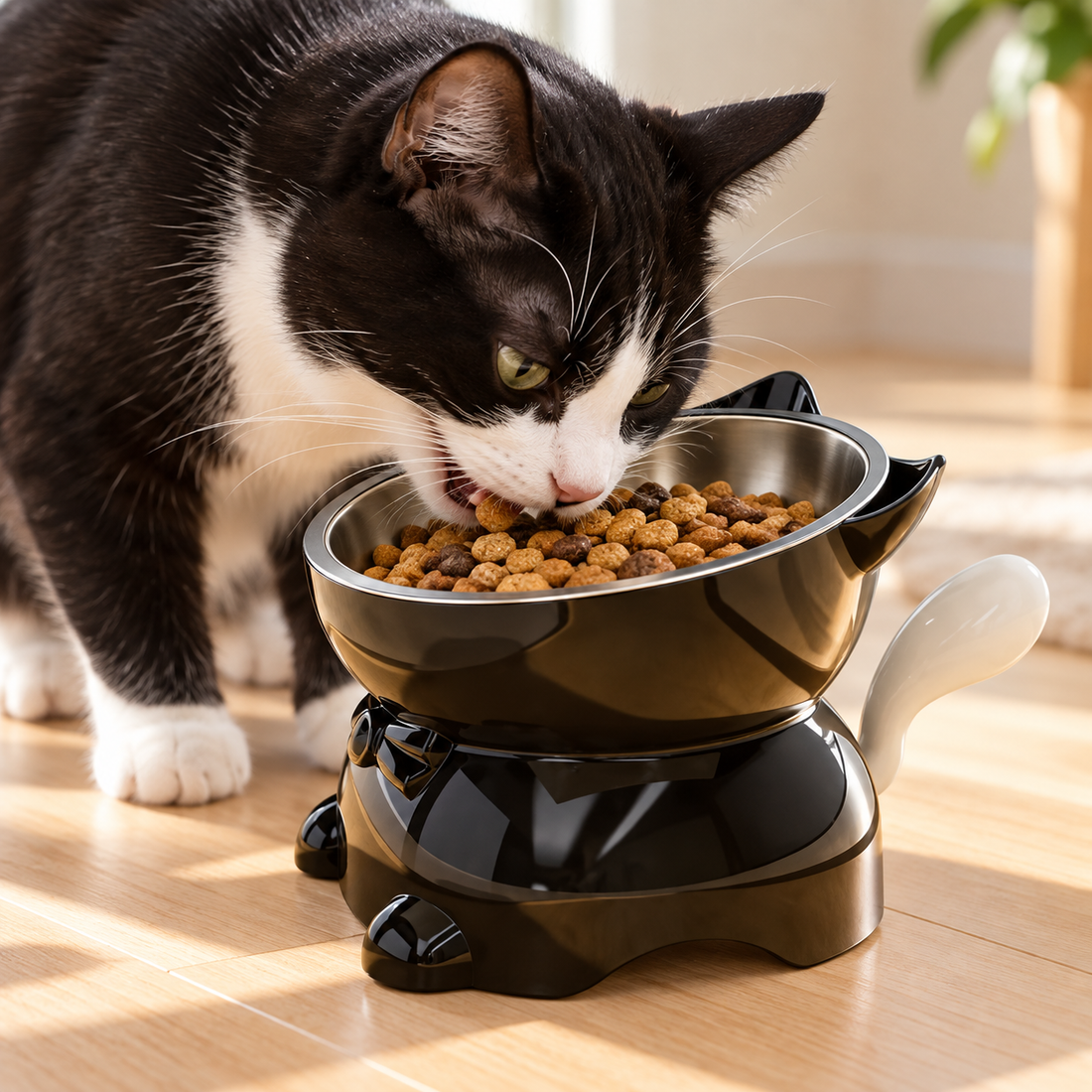 Elevated Stainless Steel Cat Bowl