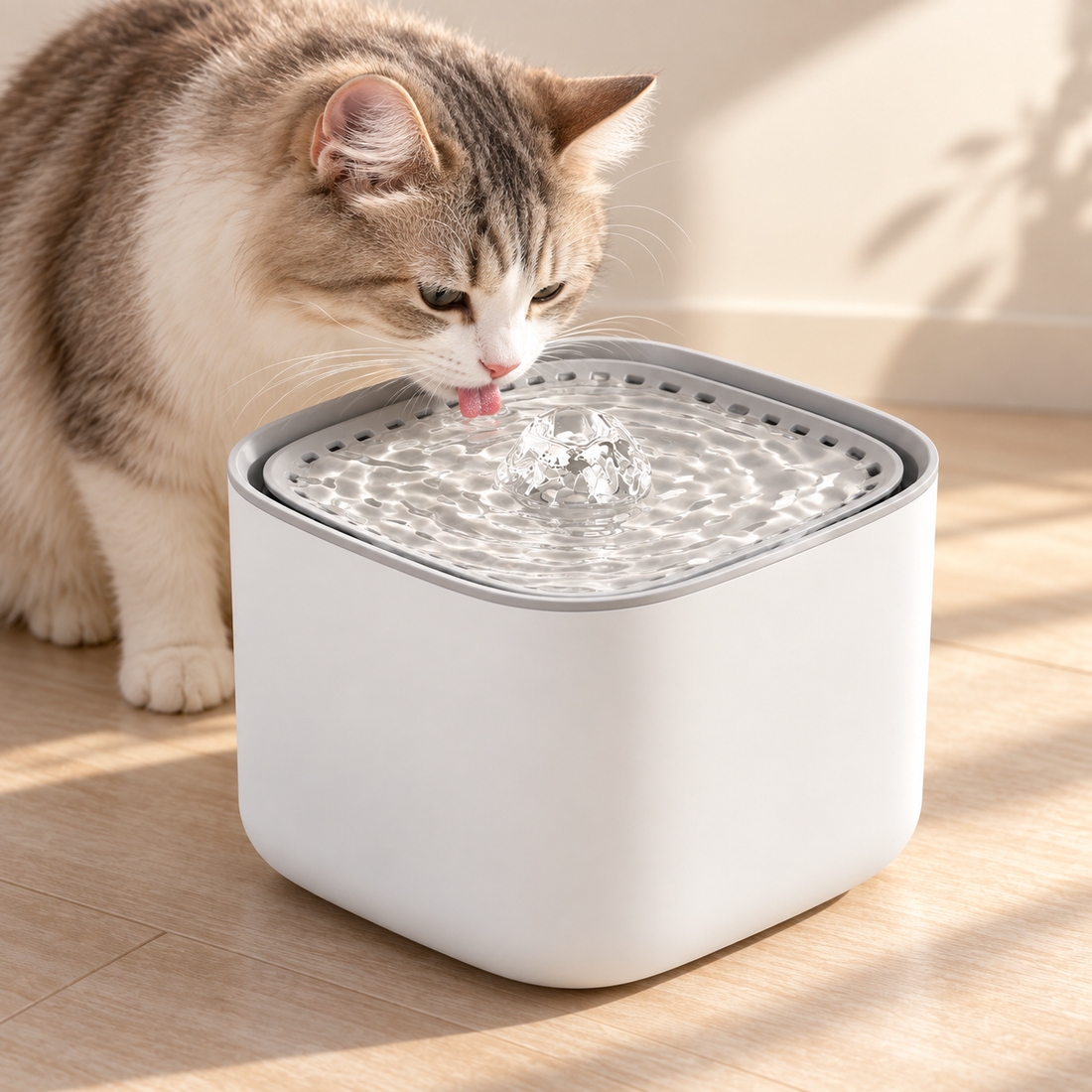3L Flowing Cat Water Fountain with Auto Recirculating Filter