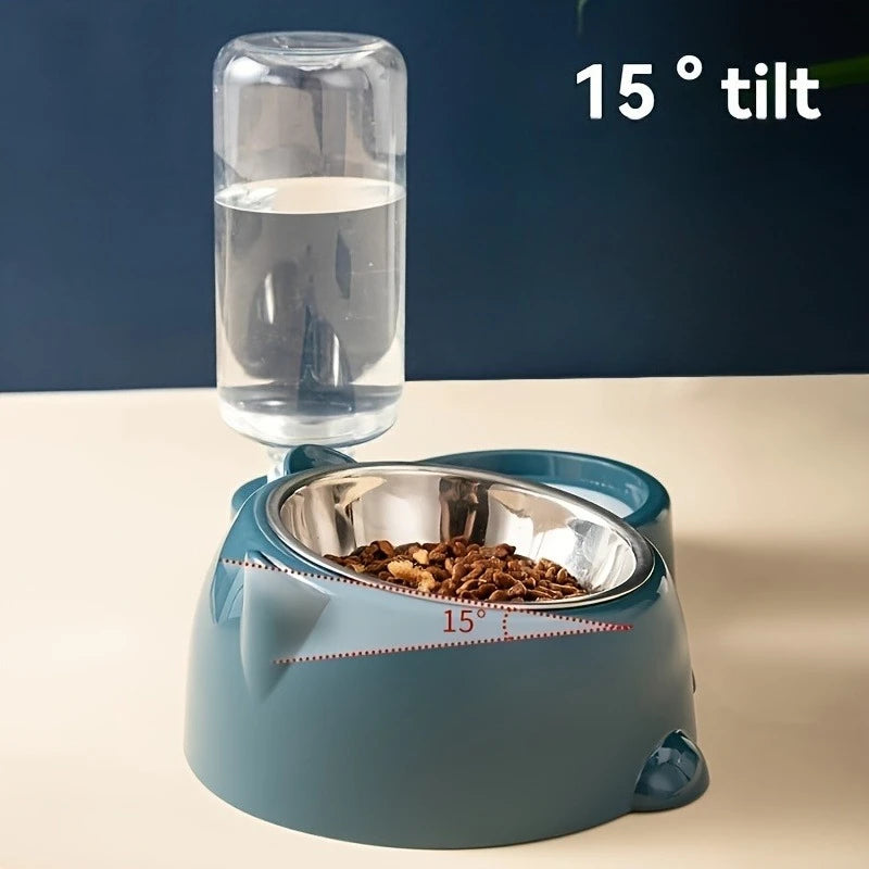 Gravity Water Dispenser and Pet Food Dish