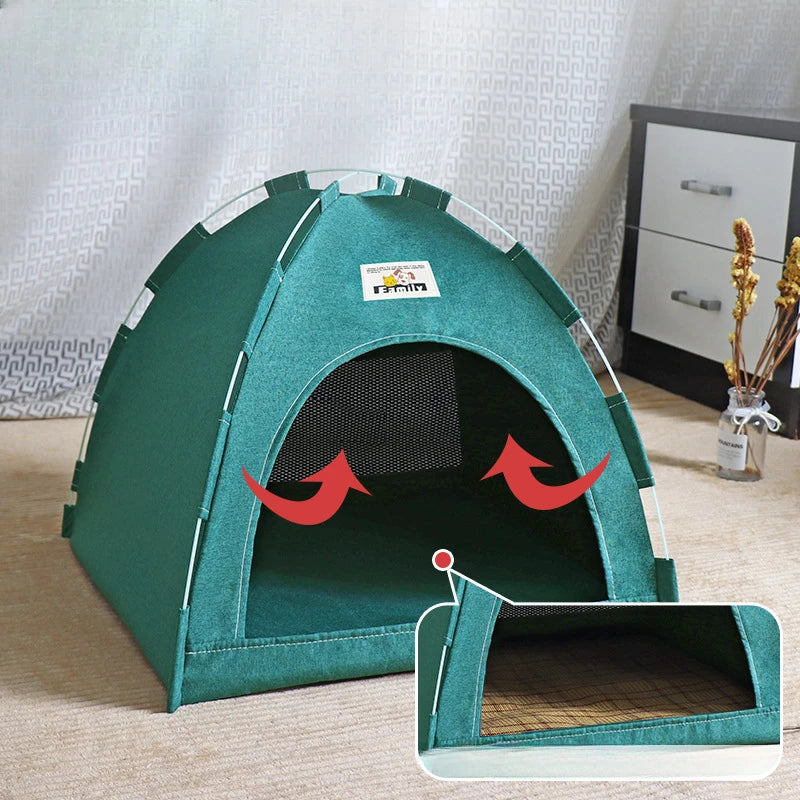 All Season Cat Tent Bed – Comforting Enclosed Cat & Dog House