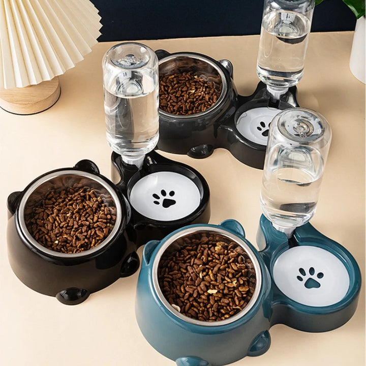 Gravity Water Dispenser and Pet Food Dish