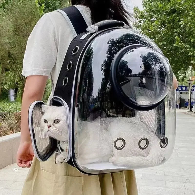 Cat Backpack Carrier with Wide View Bubble Window