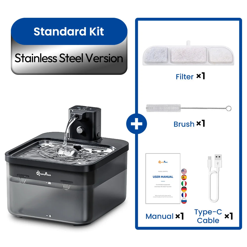2.5L Wireless Cat Water Fountain with Motion Sensor