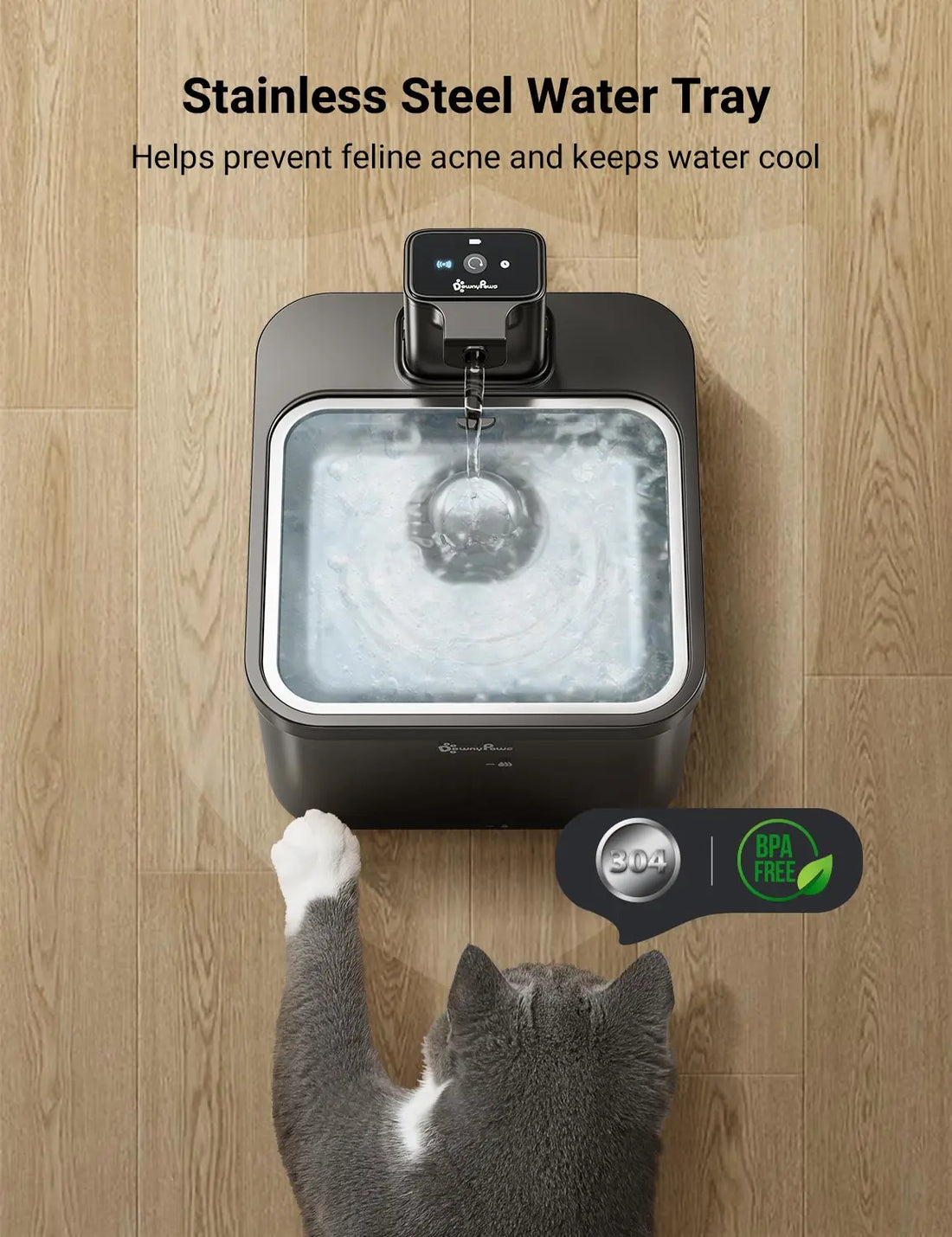 2.5L Wireless Cat Water Fountain with Motion Sensor