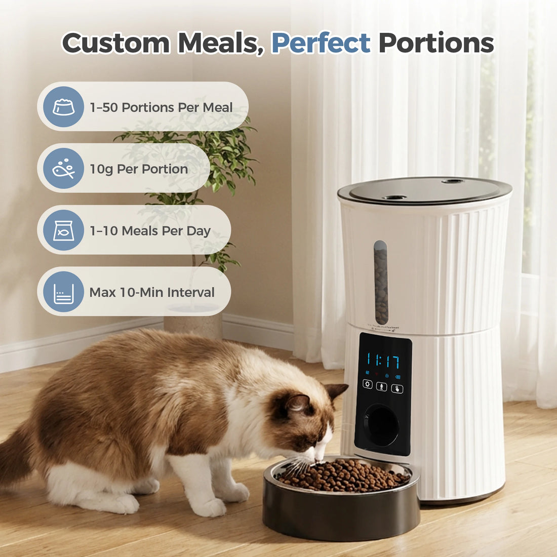WiFi Automatic Cat Feeder with App Control