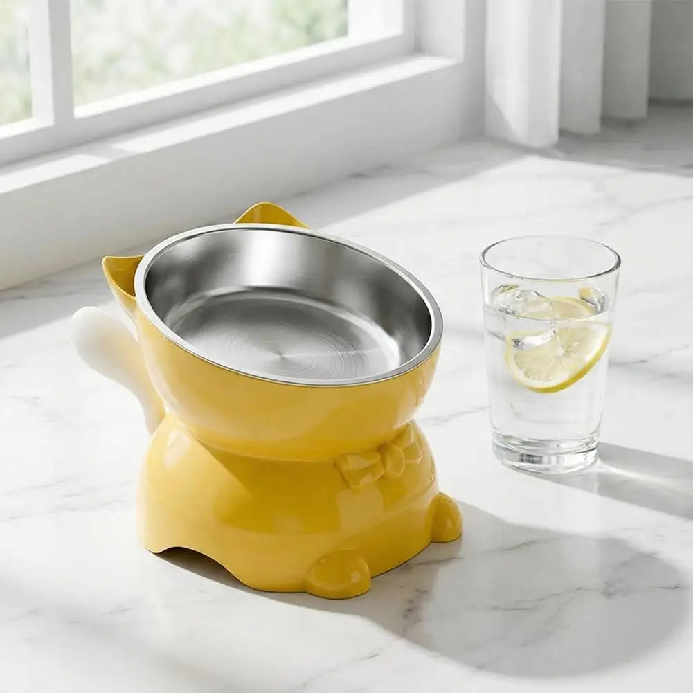 Elevated Stainless Steel Cat Bowl