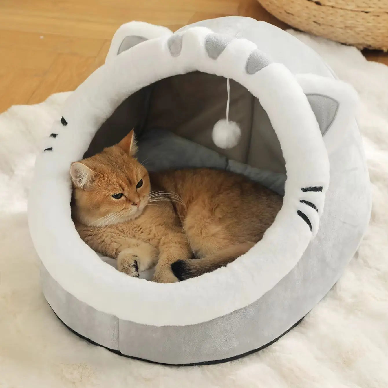 Cave Bed for Cats and Small Pets