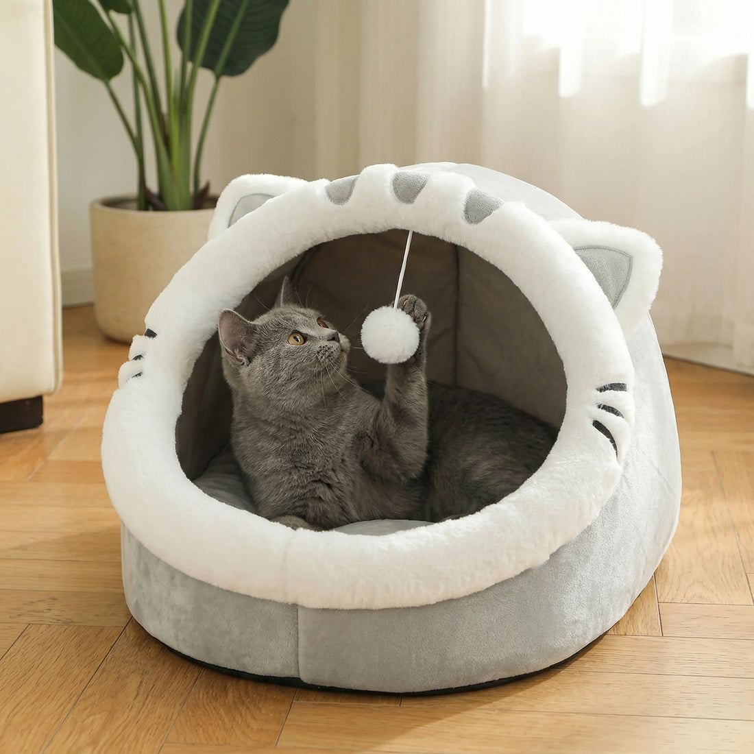 Cave Bed for Cats and Small Pets