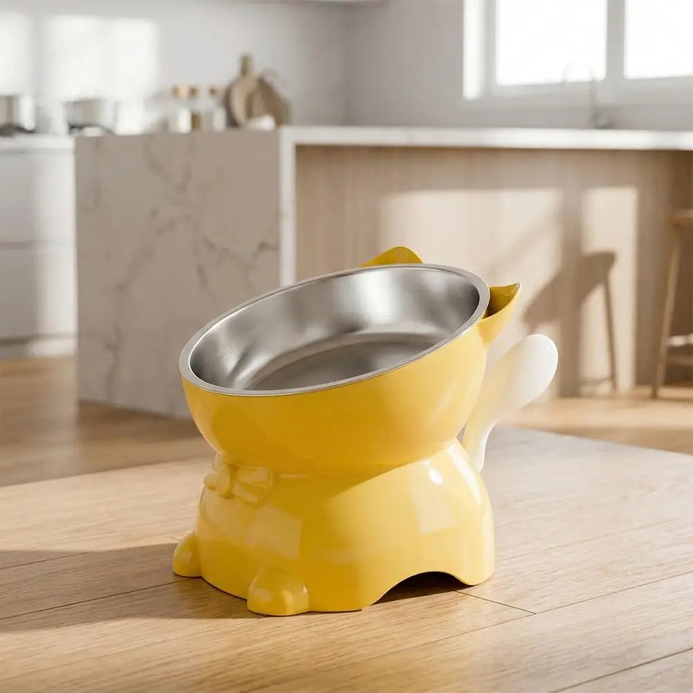 Elevated Stainless Steel Cat Bowl