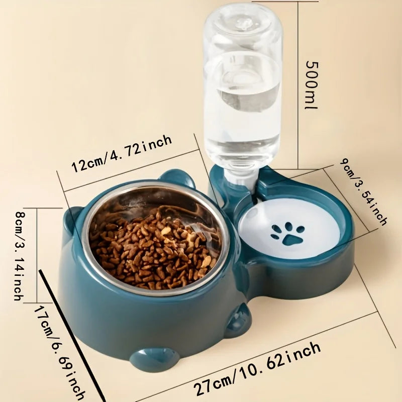 Gravity Water Dispenser and Pet Food Dish