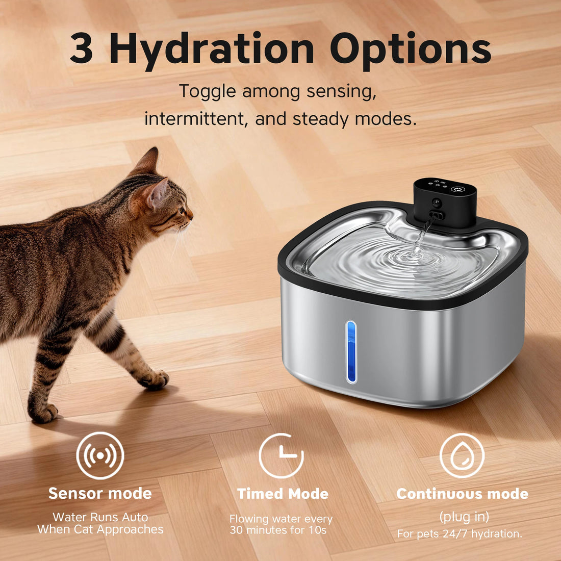 3.5L Cat Water Fountain with 30 Day Battery