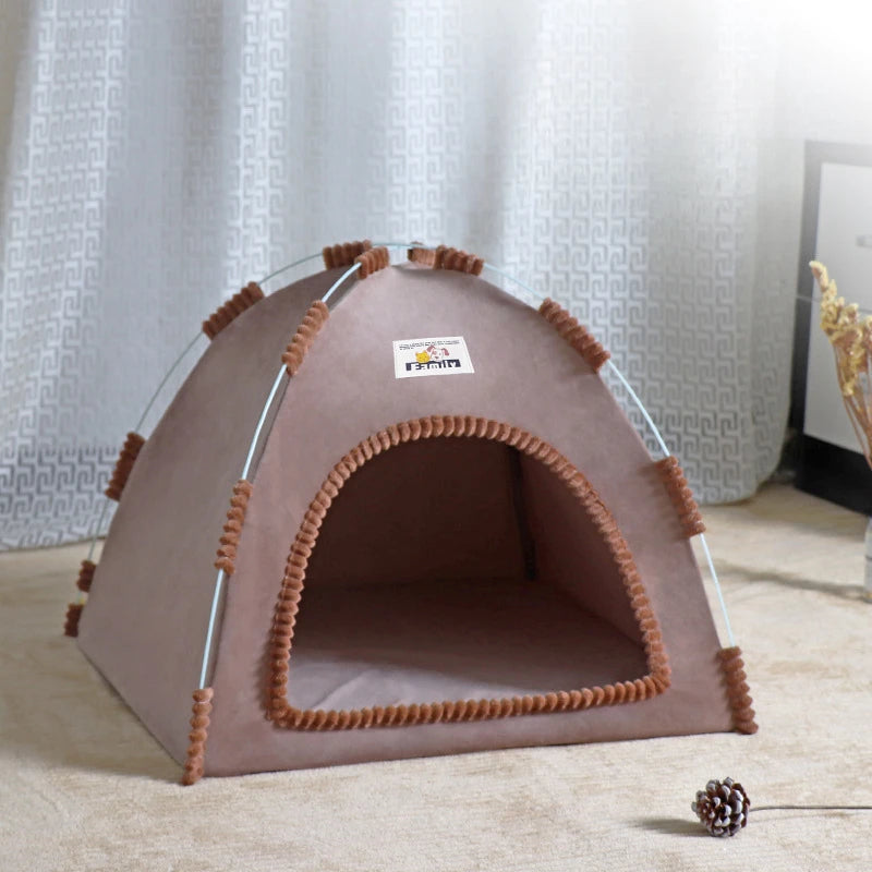 Cat Tent Bed – Cozy Enclosed Cat & Dog House