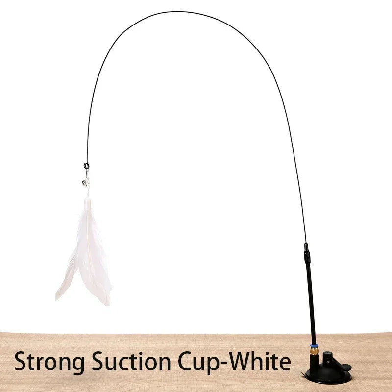 Suction Cup Feather Wand Cat Toy