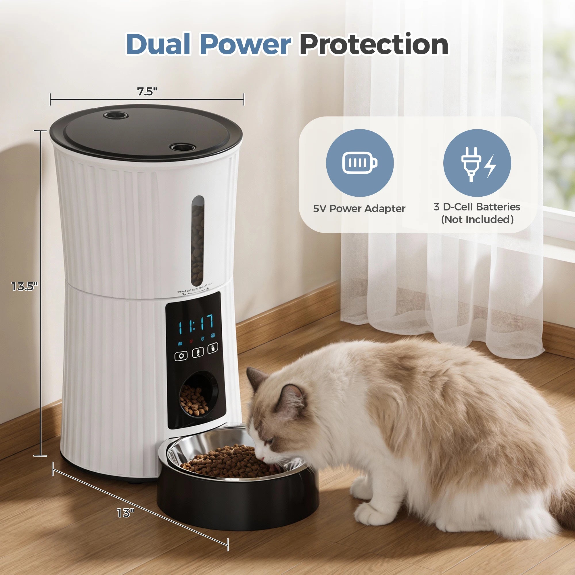 WiFi Automatic Cat Feeder with App Control