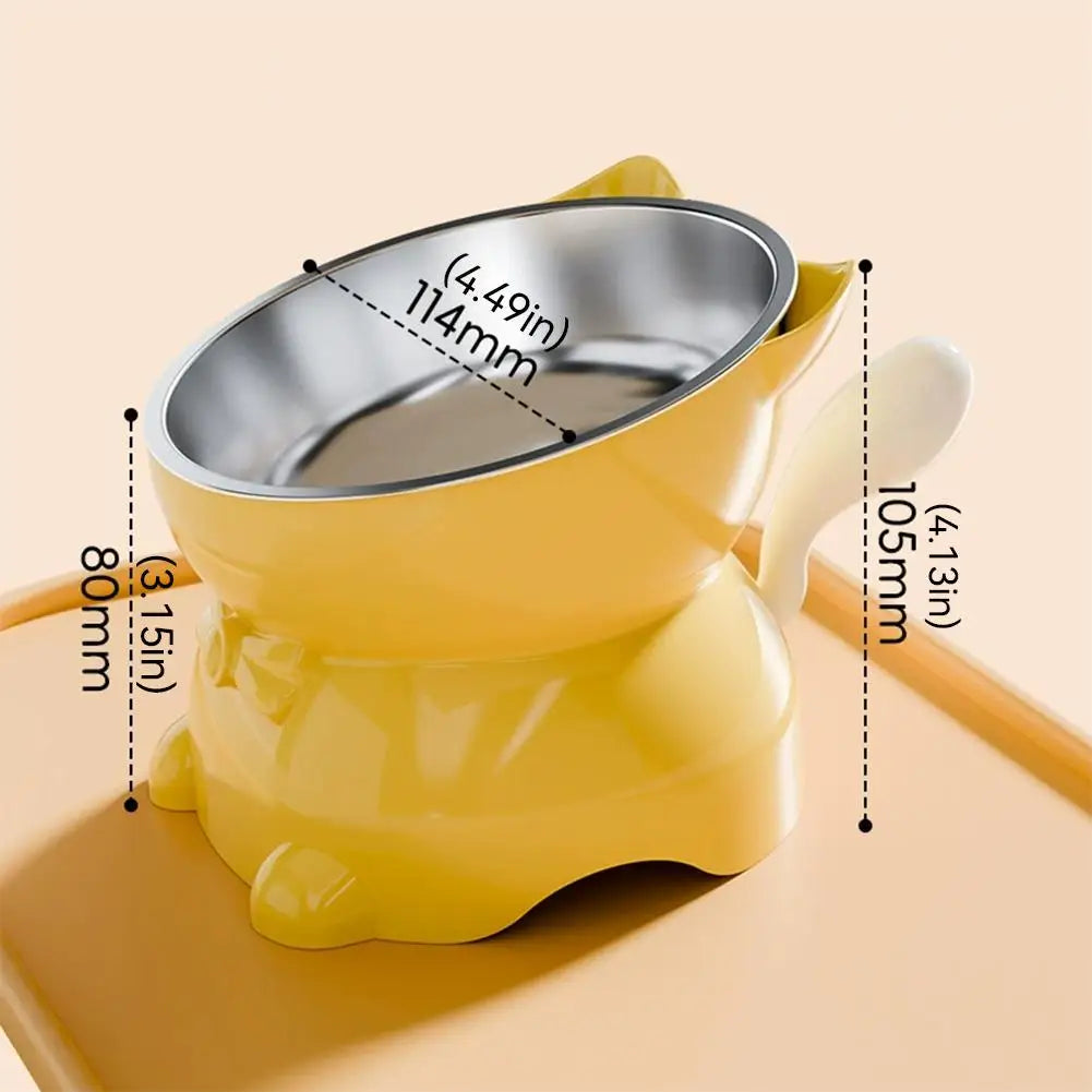 Elevated Stainless Steel Cat Bowl