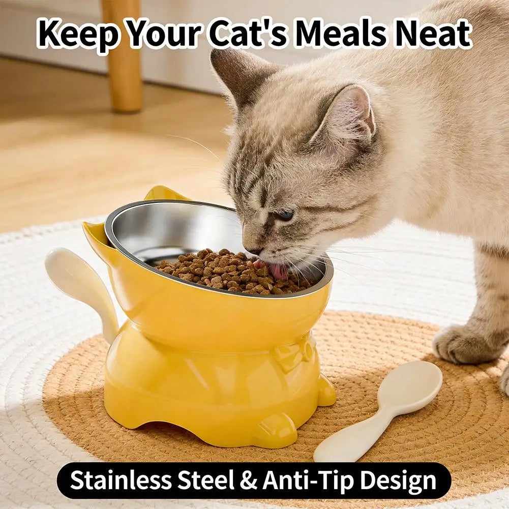 Elevated Stainless Steel Cat Bowl