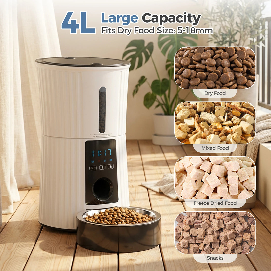WiFi Automatic Cat Feeder with App Control