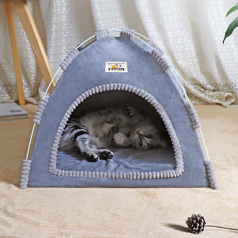 Cat Tent Bed – Cozy Enclosed Cat & Dog House