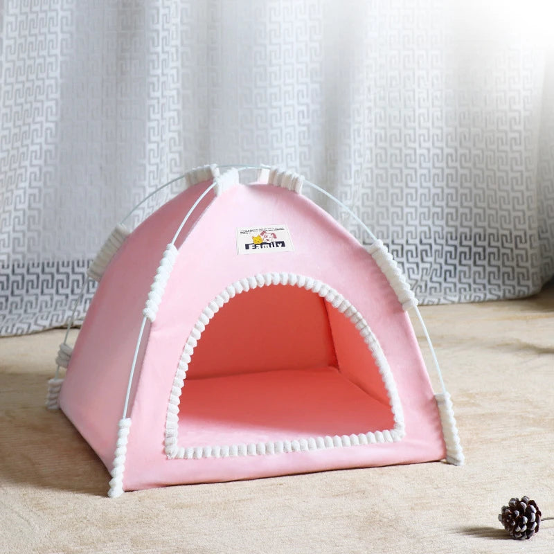 Cat Tent Bed – Cozy Enclosed Cat & Dog House