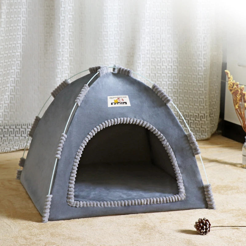 Cat Tent Bed – Cozy Enclosed Cat & Dog House
