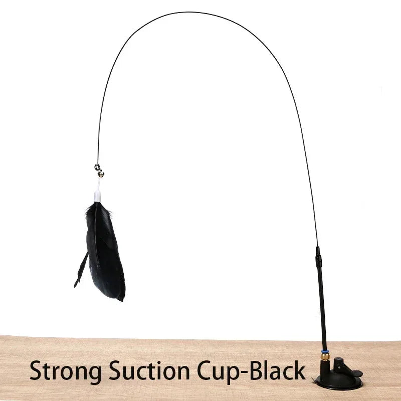 Suction Cup Feather Wand Cat Toy