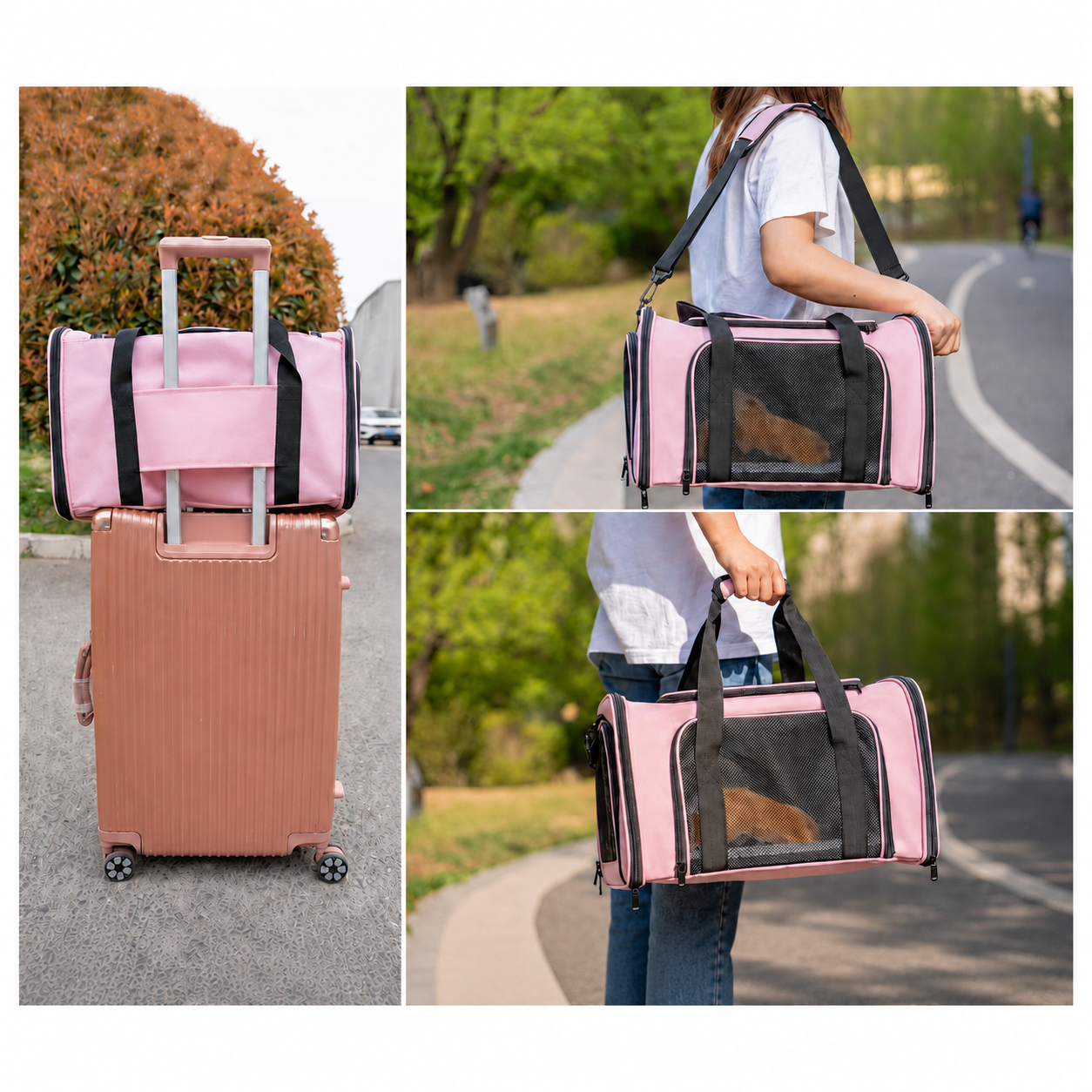 TSA Airline-Approved Soft-Sided Pet Carrier Breathable