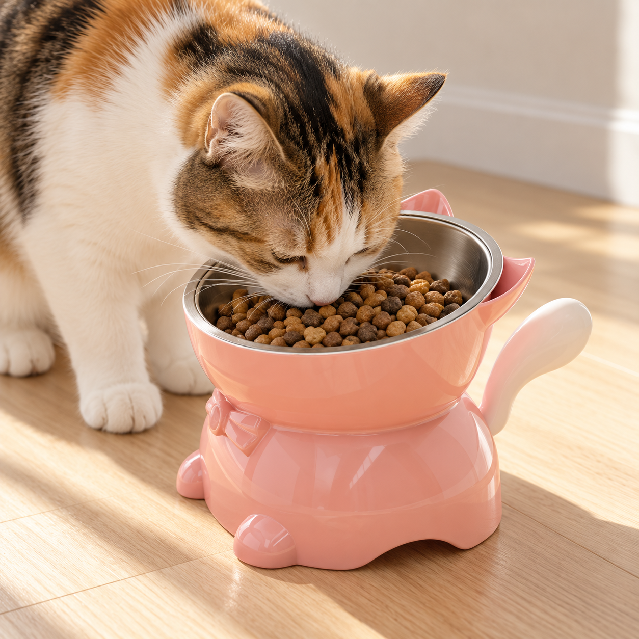 Elevated Stainless Steel Cat Bowl