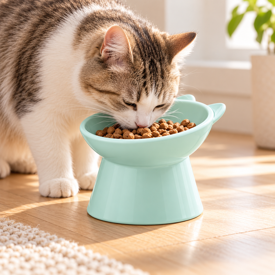 Anti-Tip Raised Cat Bowl