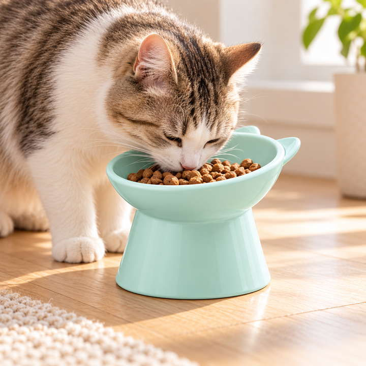Anti-Tip Raised Cat Bowl