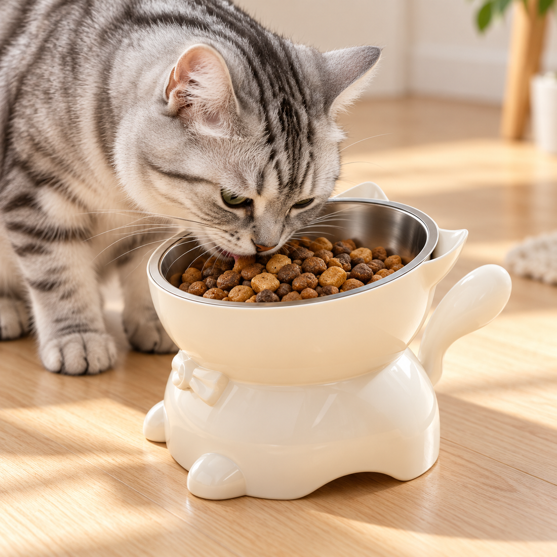 Elevated Stainless Steel Cat Bowl