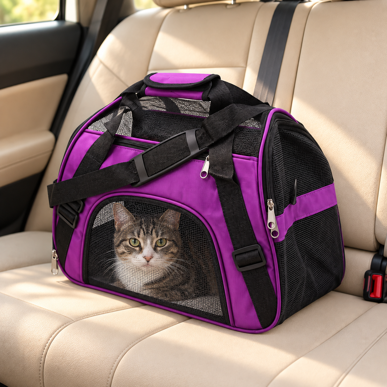 Foldable Mesh Pet Carrier Bag