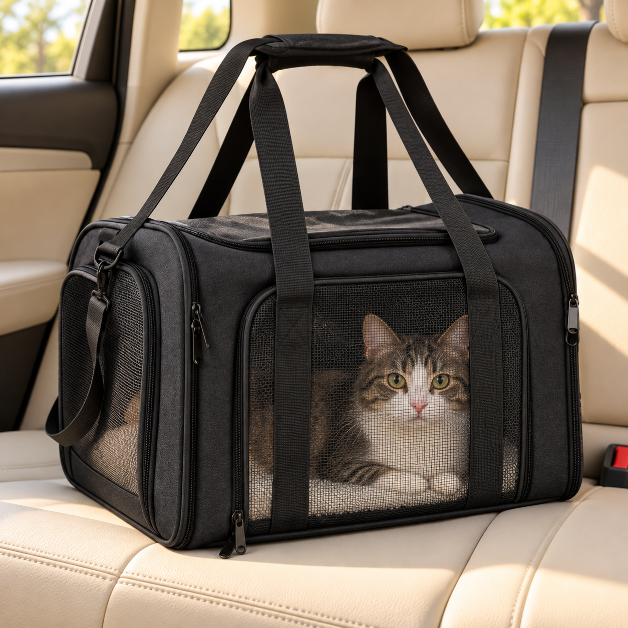 TSA Airline-Approved Soft-Sided Pet Carrier Breathable