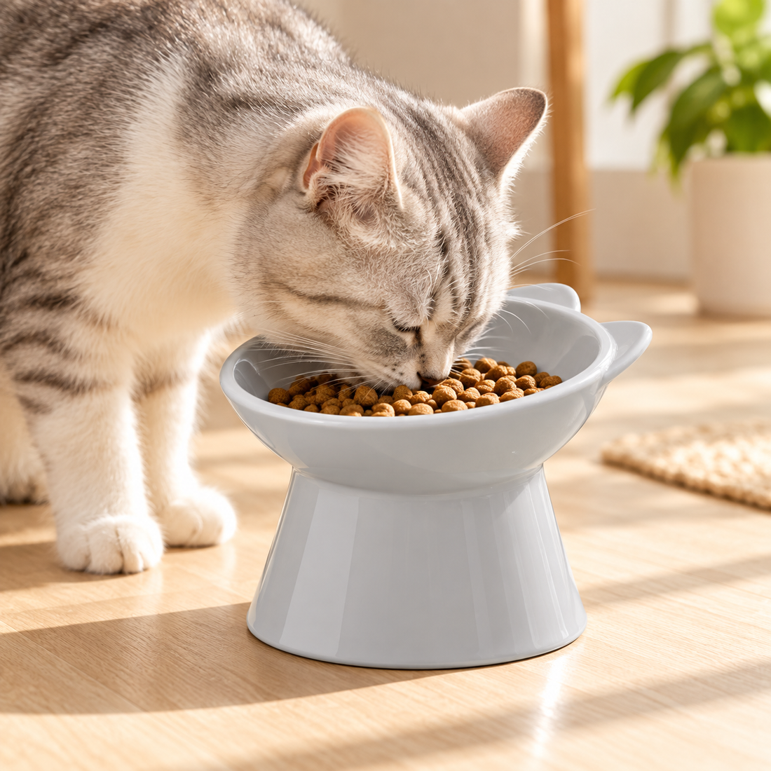 Anti-Tip Raised Cat Bowl