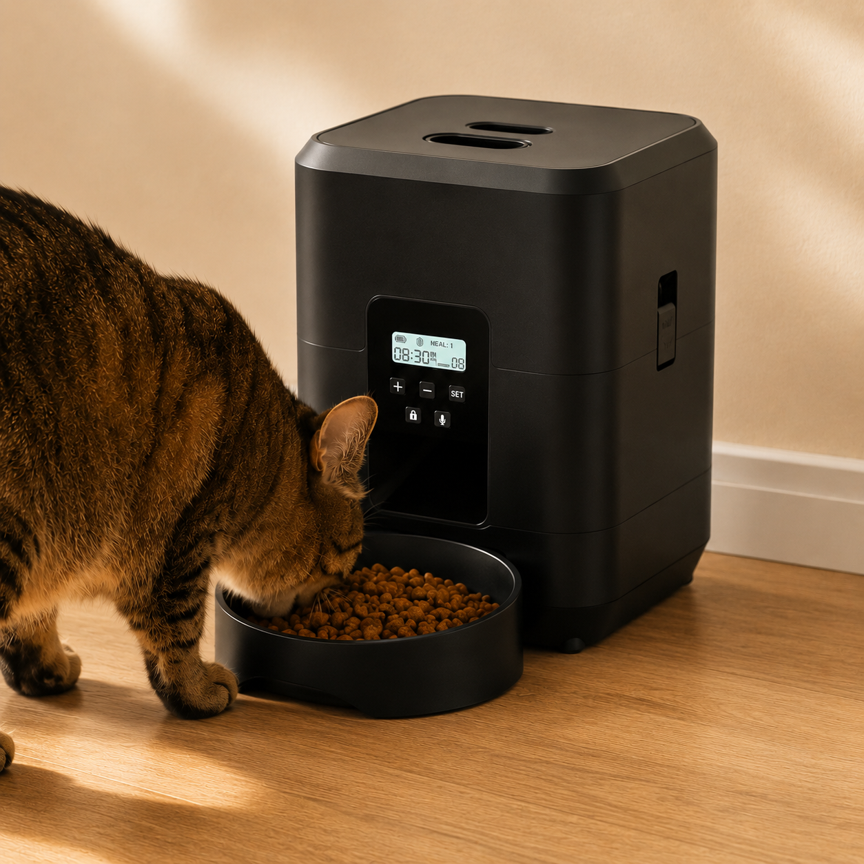 Automatic Timed Pet Feeder with Portion Control