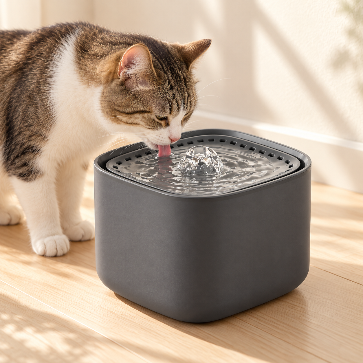 3L Flowing Cat Water Fountain with Auto Recirculating Filter