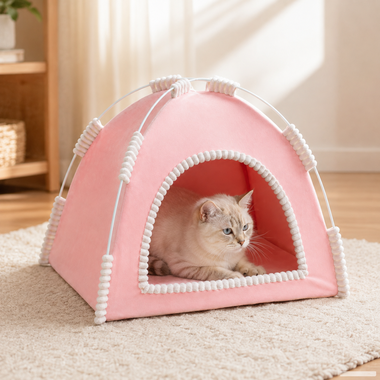 Cat Tent Bed – Cozy Enclosed Cat & Dog House