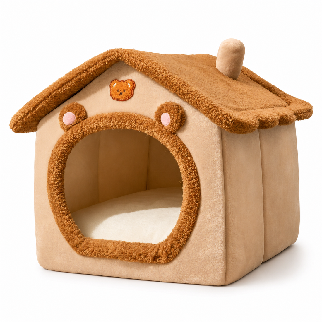Cozy Cat & Dog Bed – Enclosed Plush Pet House